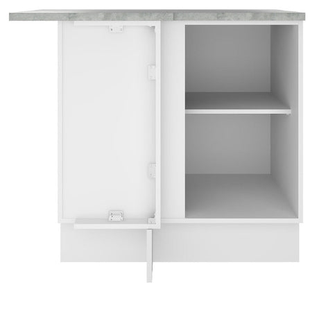 Mueble De Cocina Esquinero Madesa Con 1 Puerta Blanco Glamy Madesa