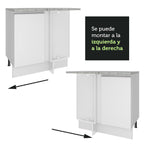 Mueble De Cocina Esquinero Madesa Con 1 Puerta Blanco Glamy Madesa