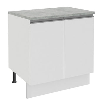 Gabinete Bajo 80 cm 2 Puertas Blanco Glamy Madesa