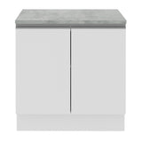 Mueble de Cocina Madesa Glamy 80 cm 2 Puertas Blanco