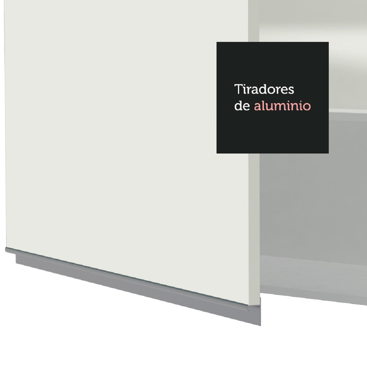 Alacena 60 cm 1 Puerta 2 Compartimentos Blanco Glamy Madesa