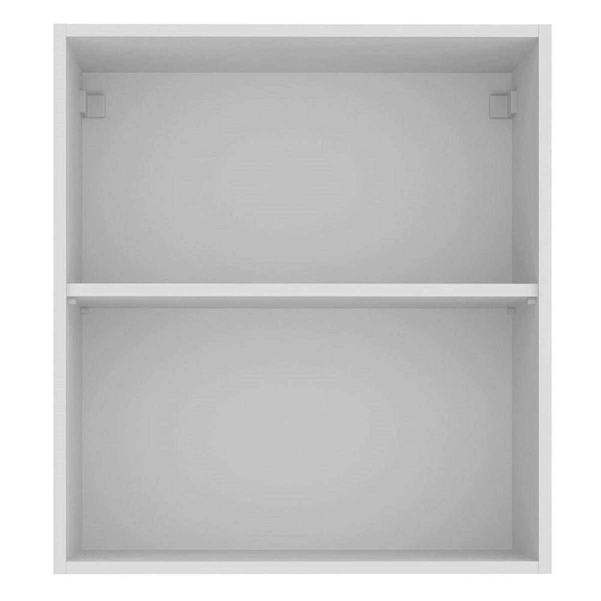 Alacena 60 cm 1 Puerta 2 Compartimentos Blanco/Marrón Glamy Madesa