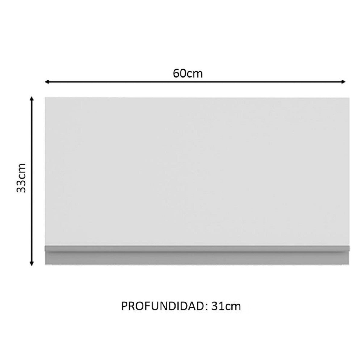 Alacena 60 cm 1 Puerta Rebatible Blanco Glamy Madesa