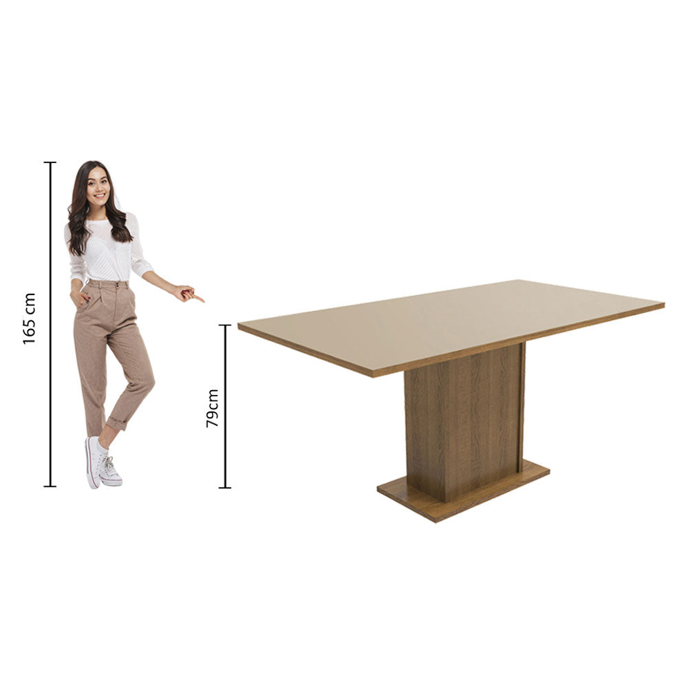 Mesa de Comedor Rectangular Madesa 5275 Tablero de Madera