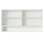 Alacena Madesa Glamy 2 Puertas Corredizas de Vidrio y 1 Nicho Blanco
