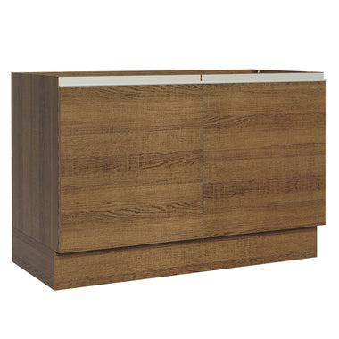 Gabinete Bajo 120 cm 2 Puertas Sin Encimera Marrón Glamy Madesa
