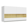 Alacena Madesa Glamy 120 cm 2 Puertas Con Vidrio Blanco