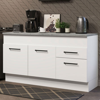 Gabinete bajo para Fregadero 150cm (Con Encimera)Agata Blanco