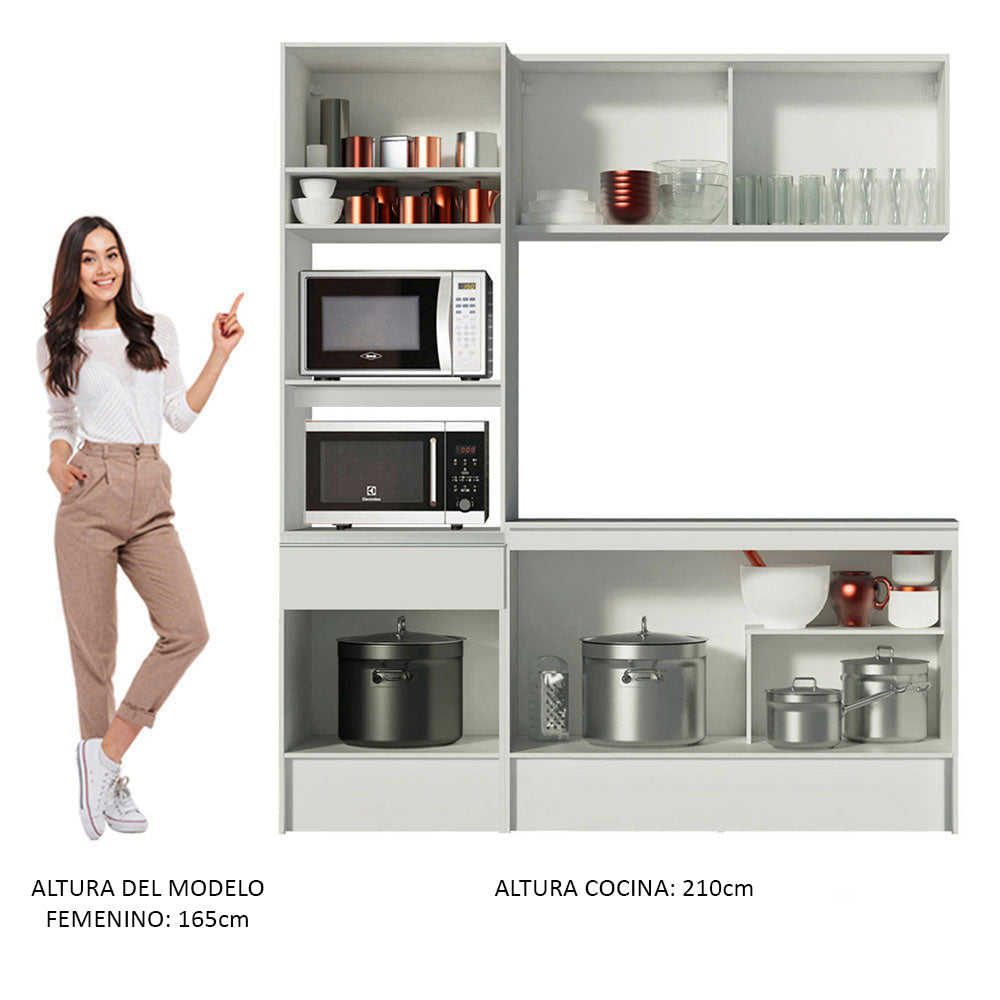 Mueble de Cocina Compacto 180cm Topazio Madesa 86