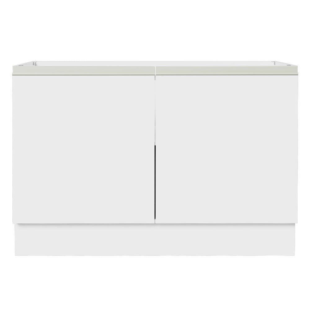 Gabinete Bajo 120 cm 2 Puertas Sin Encimera Blanco Glamy Madesa