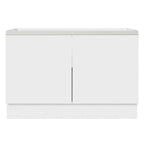 Gabinete Bajo 120 cm 2 Puertas Sin Encimera Blanco Glamy Madesa