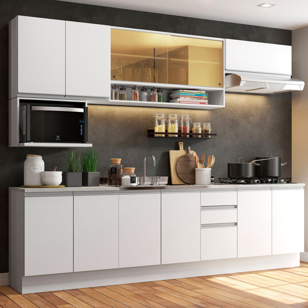 Cocina Integral 280cm Blanco Glamy Madesa 04