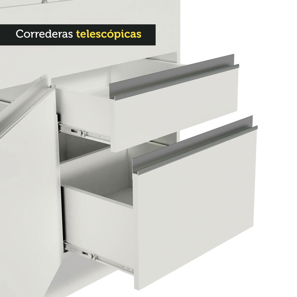 Cocina Integral 280cm Blanco Glamy Madesa 04SR