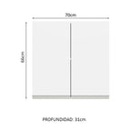 Alacena 70 cm 2 Puertas Blanco Glamy Madesa