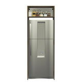 Mueble de Cocina para Refrigerador 1 Puerta Abatible Marrón/Blanco Agata