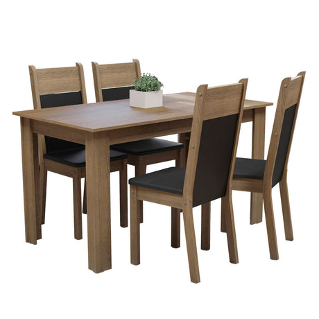 Juego Comedor Madesa Cali Mesa Tablero Madera 4 Sillas M/N