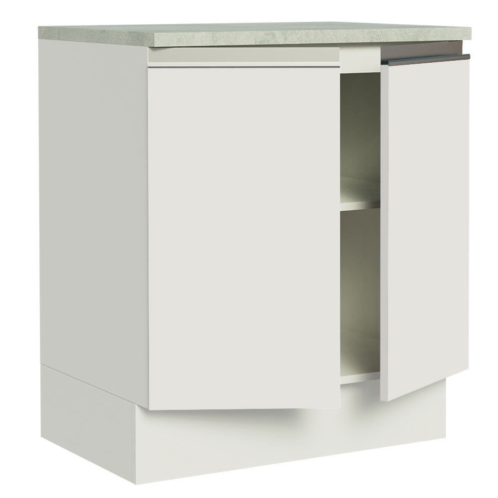 Mueble de Cocina  Madesa Glamy 70 cm 2 Puertas Blanco