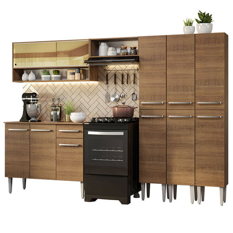 Cocina Integral 261cm Marrón Emilly Madesa 08