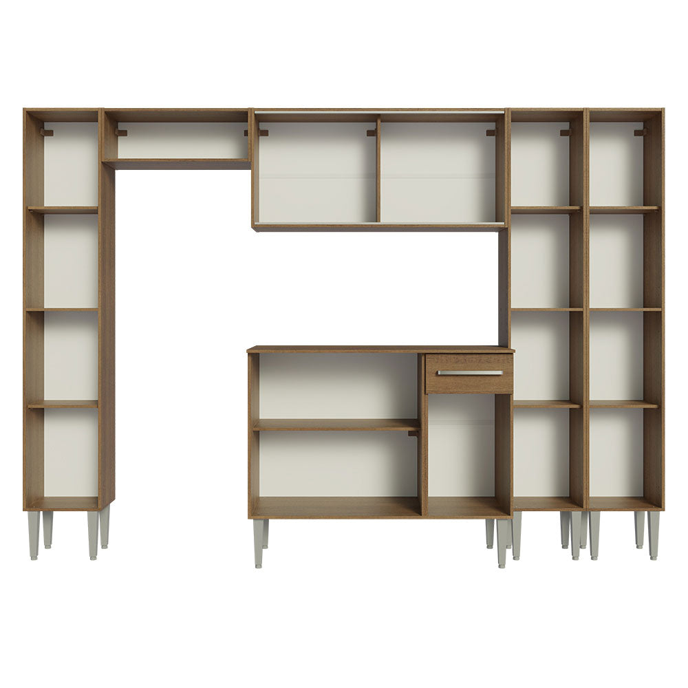 Cocina Integral 261cm Marrón Emilly Madesa 06