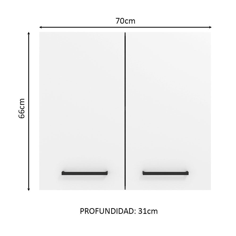 Alacena 70 cm 2 Puertas Blanco Agata Madesa