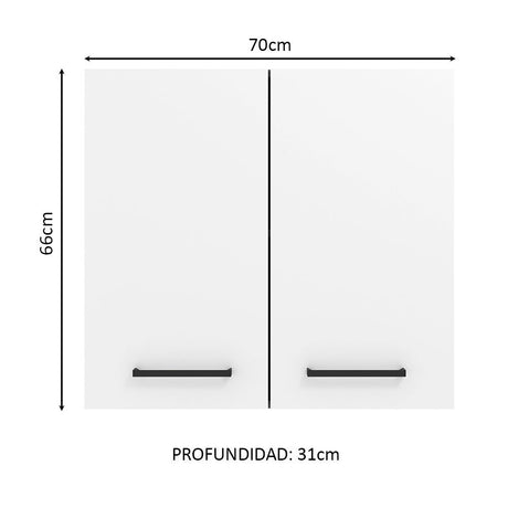 Alacena 70 cm 2 Puertas Blanco Agata Madesa