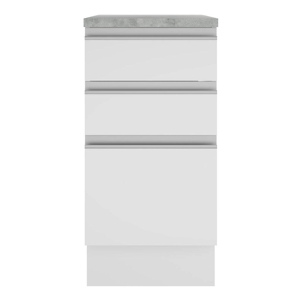 Mueble de Cocina Madesa Glamy 40 cm 3 Cajones Blanco