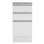 Mueble de Cocina Madesa Glamy 40 cm 3 Cajones Blanco