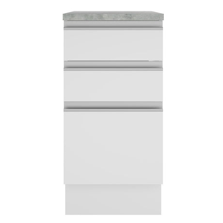 Mueble de Cocina Madesa Glamy 40 cm 3 Cajones Blanco