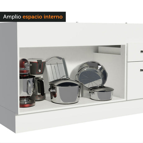 Mueble Inferior de Cocina Madesa Agata 150cm Blanco