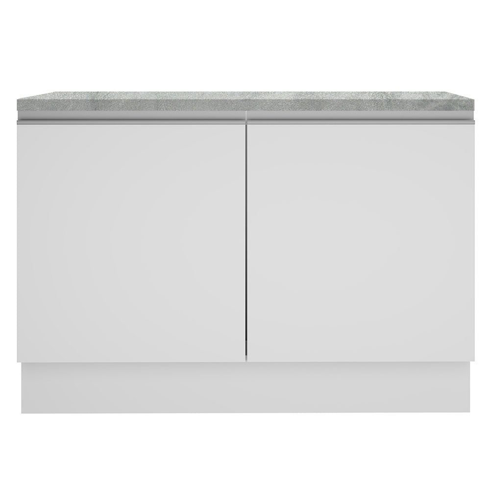 Mueble de Cocina para Fregadero Madesa Glamy 120 cm 2 Puertas (con Tablero) Blanco