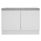 Mueble de Cocina para Fregadero Madesa Glamy 120 cm 2 Puertas (con Tablero) Blanco