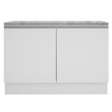 Mueble de Cocina para Fregadero Madesa Glamy 120 cm 2 Puertas (con Tablero) Blanco