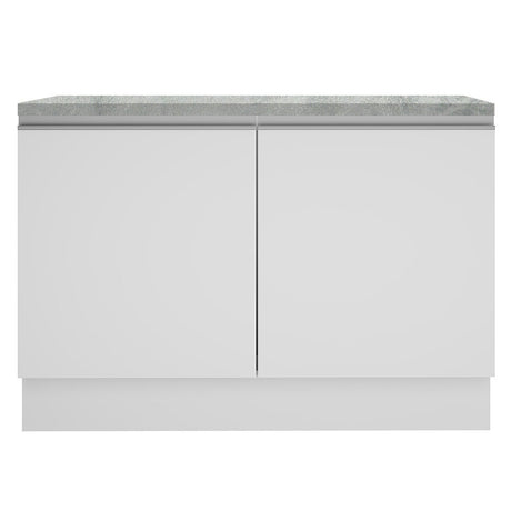 Mueble de Cocina para Fregadero Madesa Glamy 120 cm 2 Puertas (con Tablero) Blanco