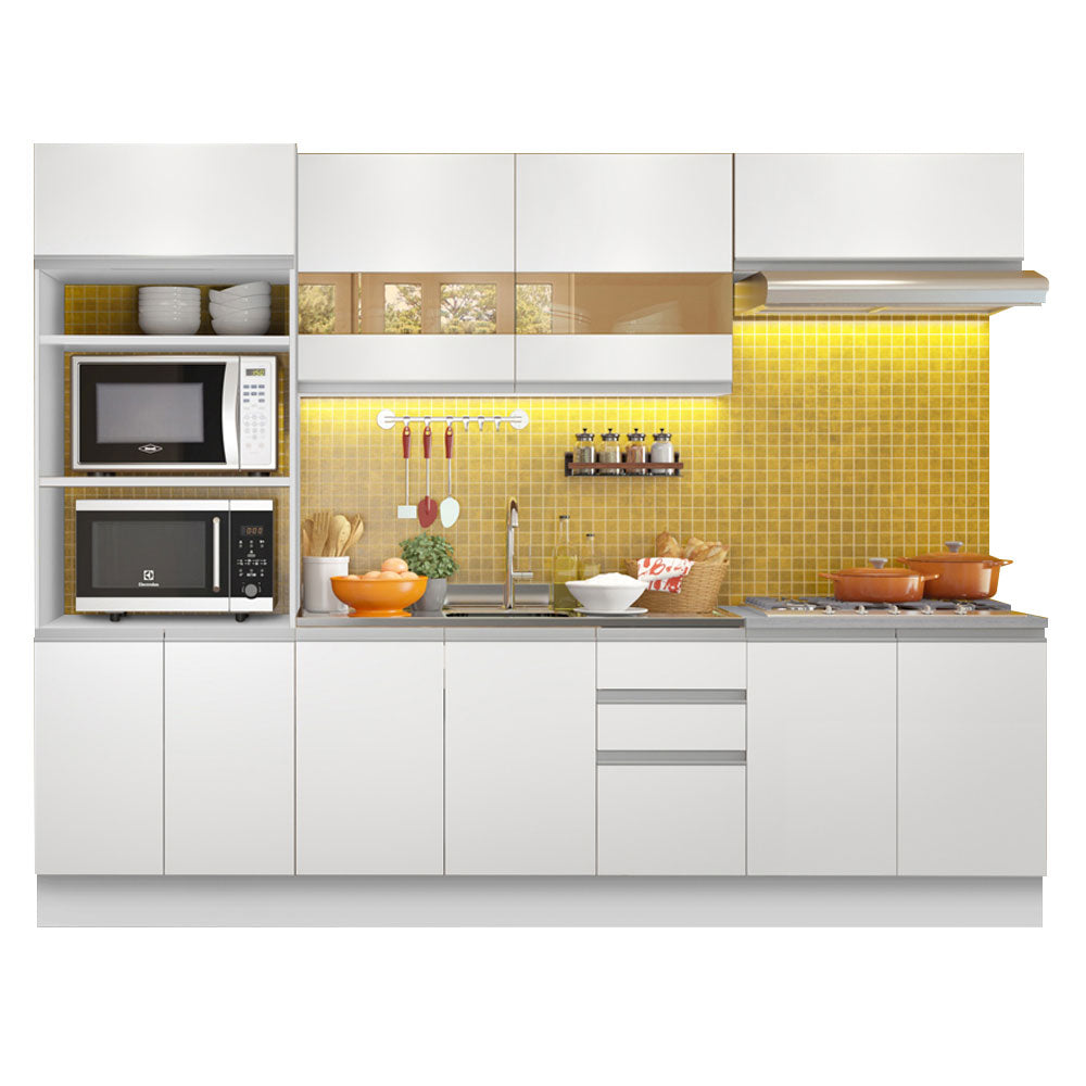 Cocina Integral 270cm Blanco Glamy Madesa 03