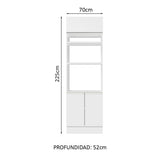 Mueble de Cocina para Horno Madesa Glamy 70 cm 3 Puertas Blanco