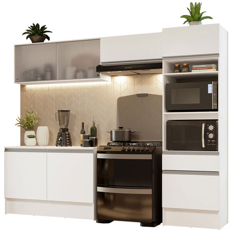 Cocina Integral Madesa 260cm Blanco Topazio 01