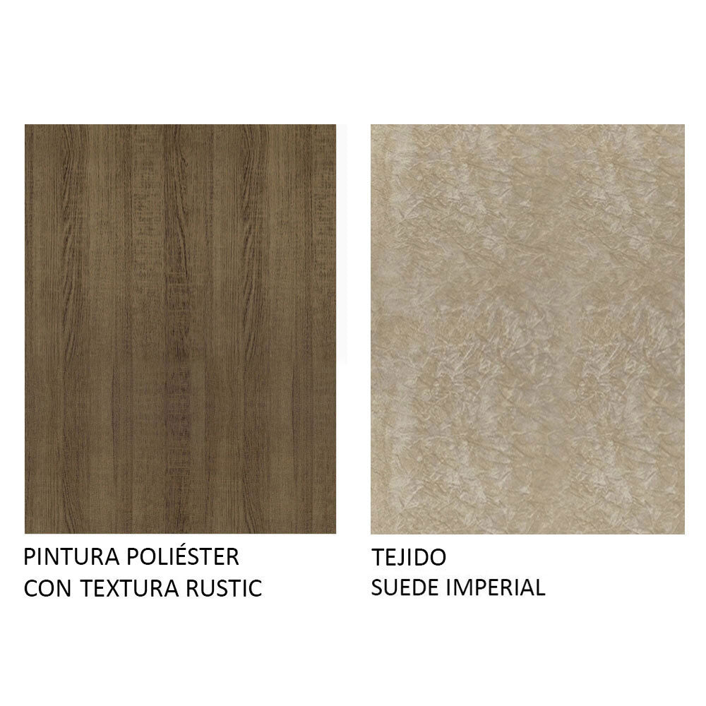 Juego de Comedor Mesa con Tablero de Madera 4 Sillas Marrón/Imperial Keila Madesa