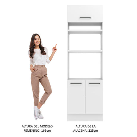 Mueble de Cocina para Horno 70 cm 3 Puertas Blanco Agata Madesa