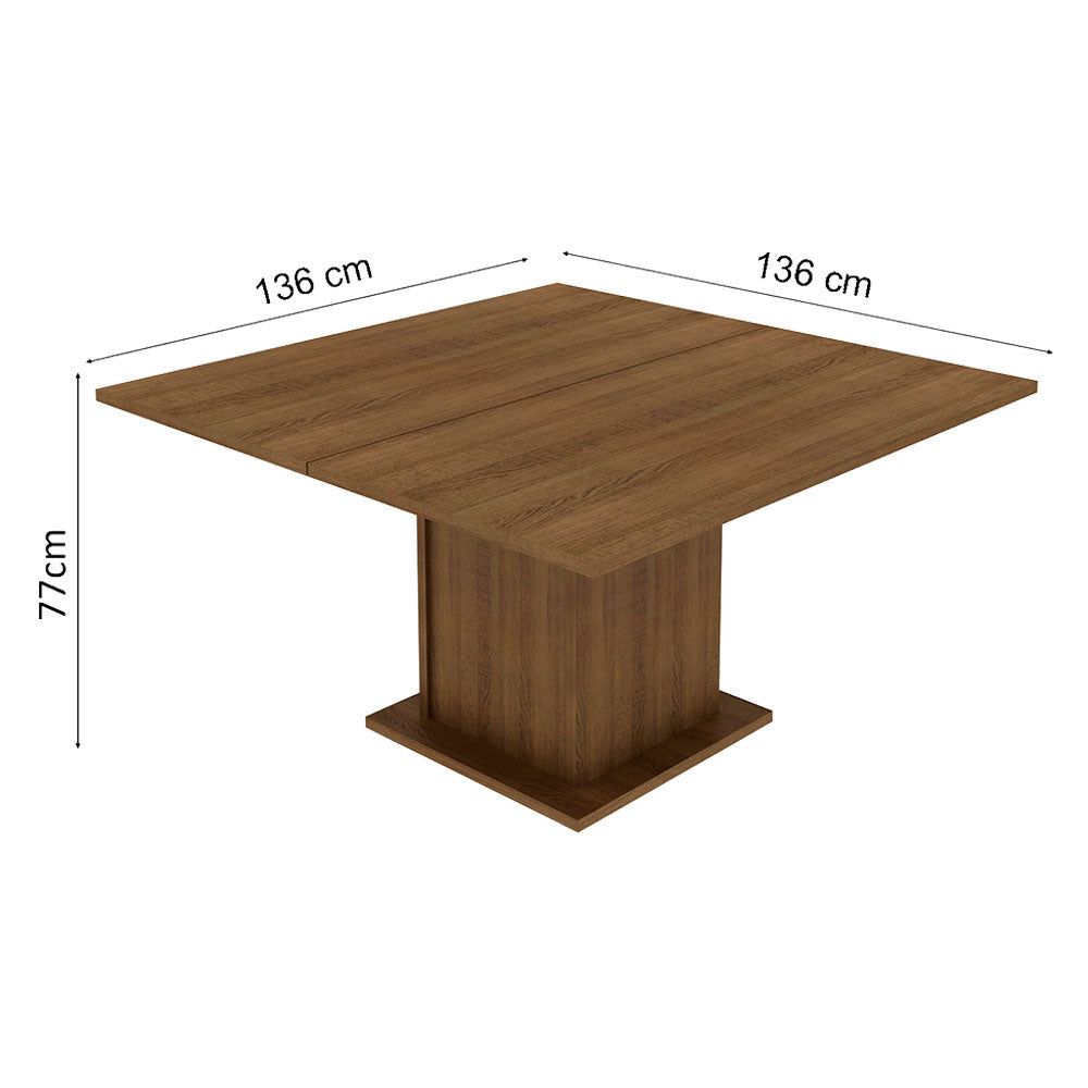 Juego de Comedor Mesa Tablero de Madera 8 Sillas Marrón/Negro Marisa Madesa