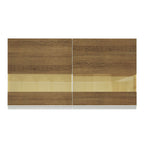 Alacena Madesa Glamy 120 cm 2 Puertas Con Vidrio Blanco/Marrón