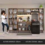 Cocina Integral 261cm Marrón Emilly Madesa 04