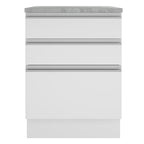 Mueble de Cocina Madesa Glamy 60 cm 3 Cajones Blanco