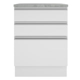 Mueble de Cocina Madesa Glamy 60 cm 3 Cajones Blanco