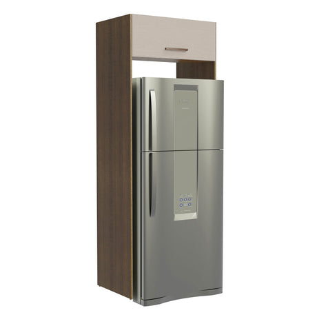 Mueble de Cocina Puerta-Refrigerador 1 Puerta Basculante Marrón/Crema Agata Madesa