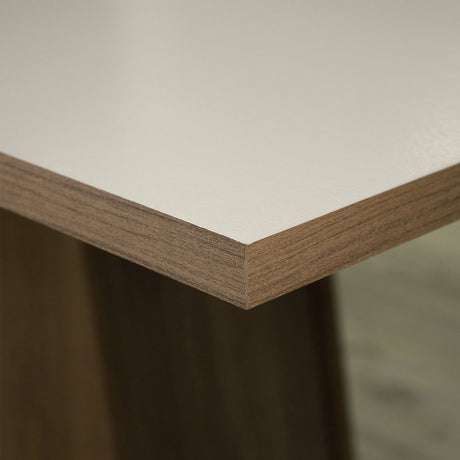 Juego de Comedor Mesa con Tablero de Madera 4 Sillas Marrón/Crema/Imperial Keila Madesa