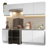 Cocina Integral 240cm Blanco Glamy Madesa 10