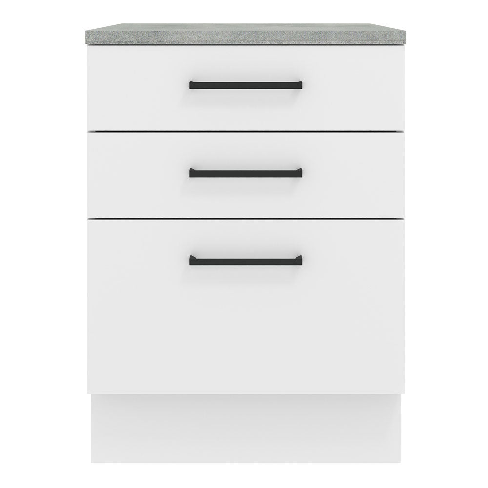 Mueble de Cocina 60 cm 3 Cajones Blanco Agata Madesa