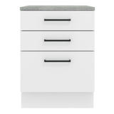 Mueble de Cocina 60 cm 3 Cajones Blanco Agata Madesa