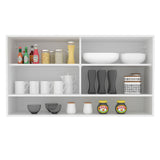 Alacena Madesa Glamy 2 Puertas Corredizas de Vidrio y 1 Nicho Blanco