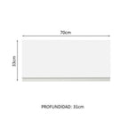 Alacena Madesa Glamy 70 cm 1 Puerta Basculante Blanco